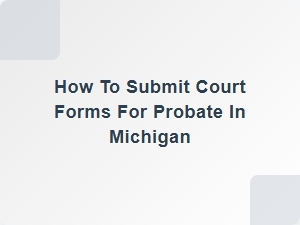 How to Submit Court Forms for Probate in Michigan