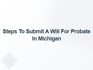 Steps to Submit a Will for Probate in Michigan